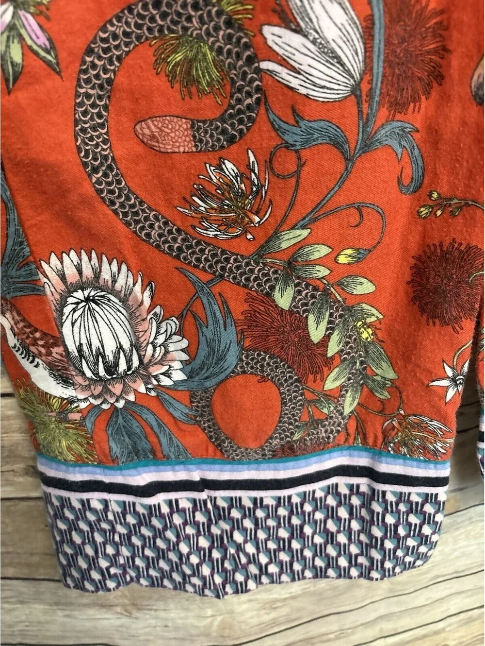 Victoria Garcia Pajama Set Floral Print Lounge Sleepwear Women Size Small